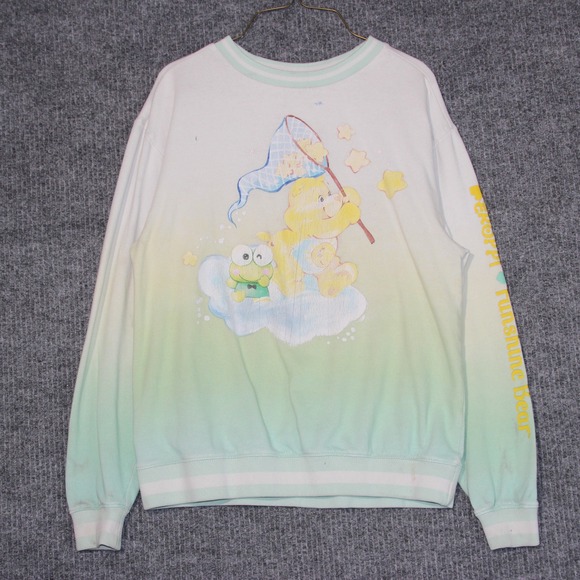 Hello Kitty Care Bears Sunshine Bear Cloudcore Pullover Sweatshirt Womens S - Picture 1 of 7